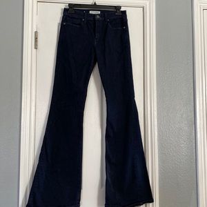 Banana republic, bell, bottom, jeans, dark denim